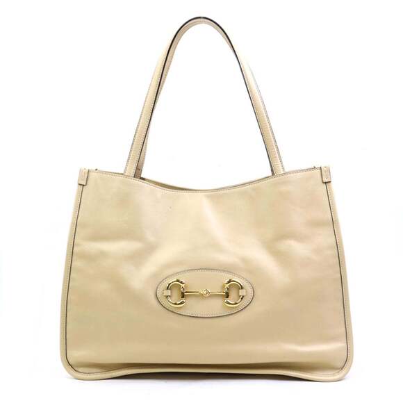 GUCCI Handbags - Gucci Horsebit Leather Shoulder Bag, Beige, Women's, 623694, r10906i